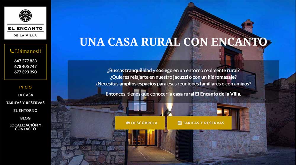La casa rural El Encanto de la Villa estrena nueva página web